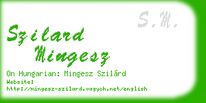 szilard mingesz business card