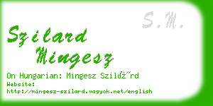 szilard mingesz business card